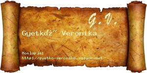 Gyetkó Veronika névjegykártya